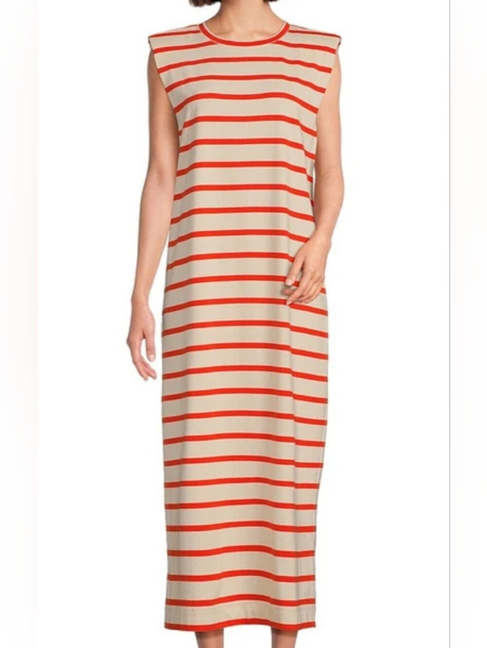 Gibson Latimer Sleeveless Red Stripe Maxi Dress - Casual